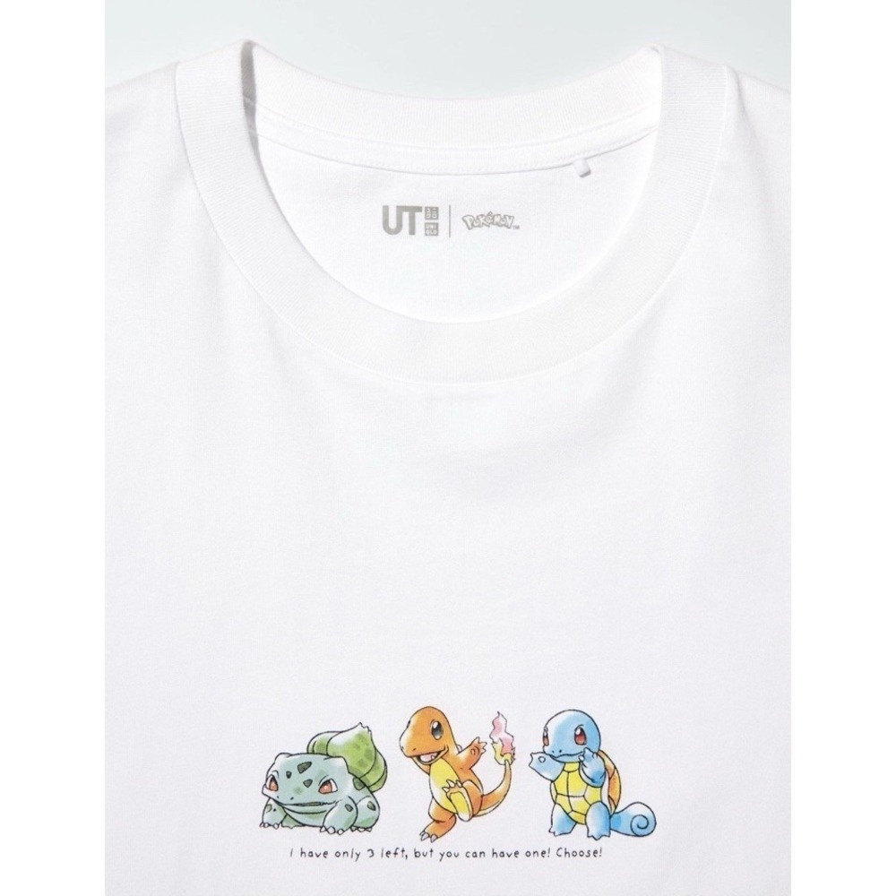 Uniqlo UT Japan Pokémon 30th Anniversary Tee White  Charmander Squirtle L/XL